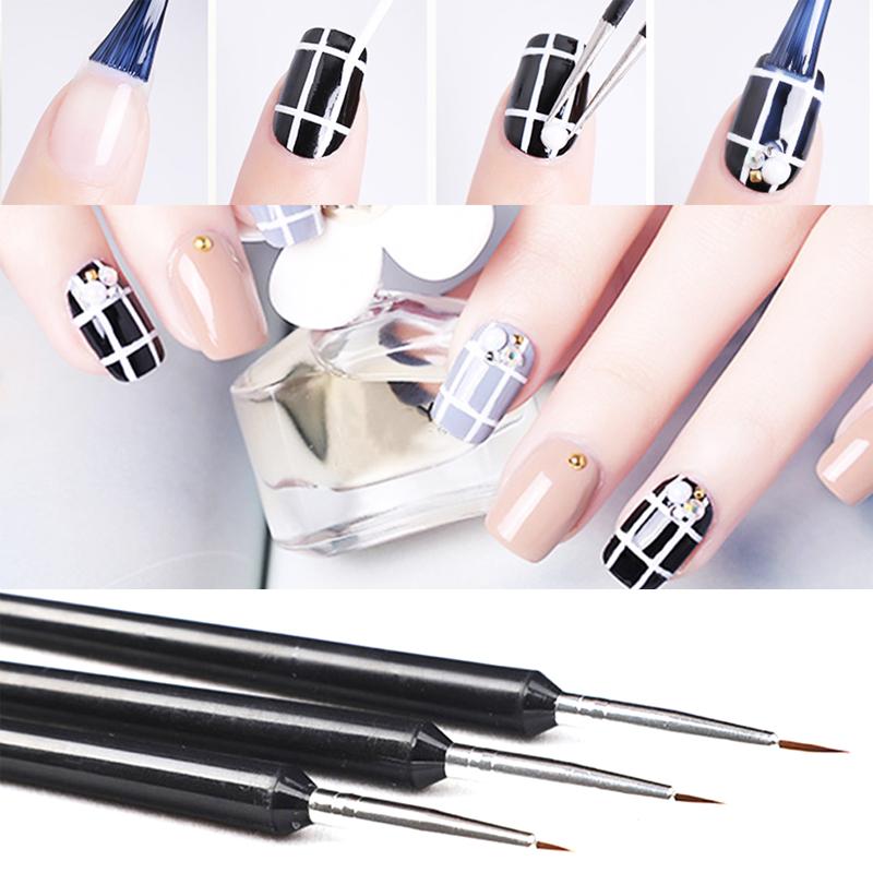 Nail Art Brush Set Manicure Tools Gradient Gel Nail Polish Builder Drawing Carving Ombre Brushes French Nail Design Painting Pen