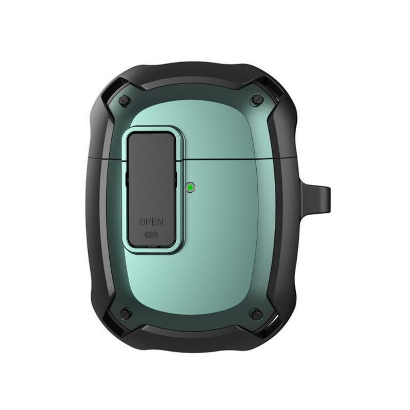 

Подходит для наушников Pixel Buds A-Series, противоударный защитный чехол от царапин, моющийся корпус, пылезащитные чехлы 1 чёрный/зелёный