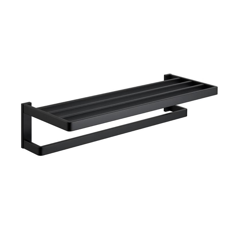 OIMG Black Wall-Mounted Towel Rack