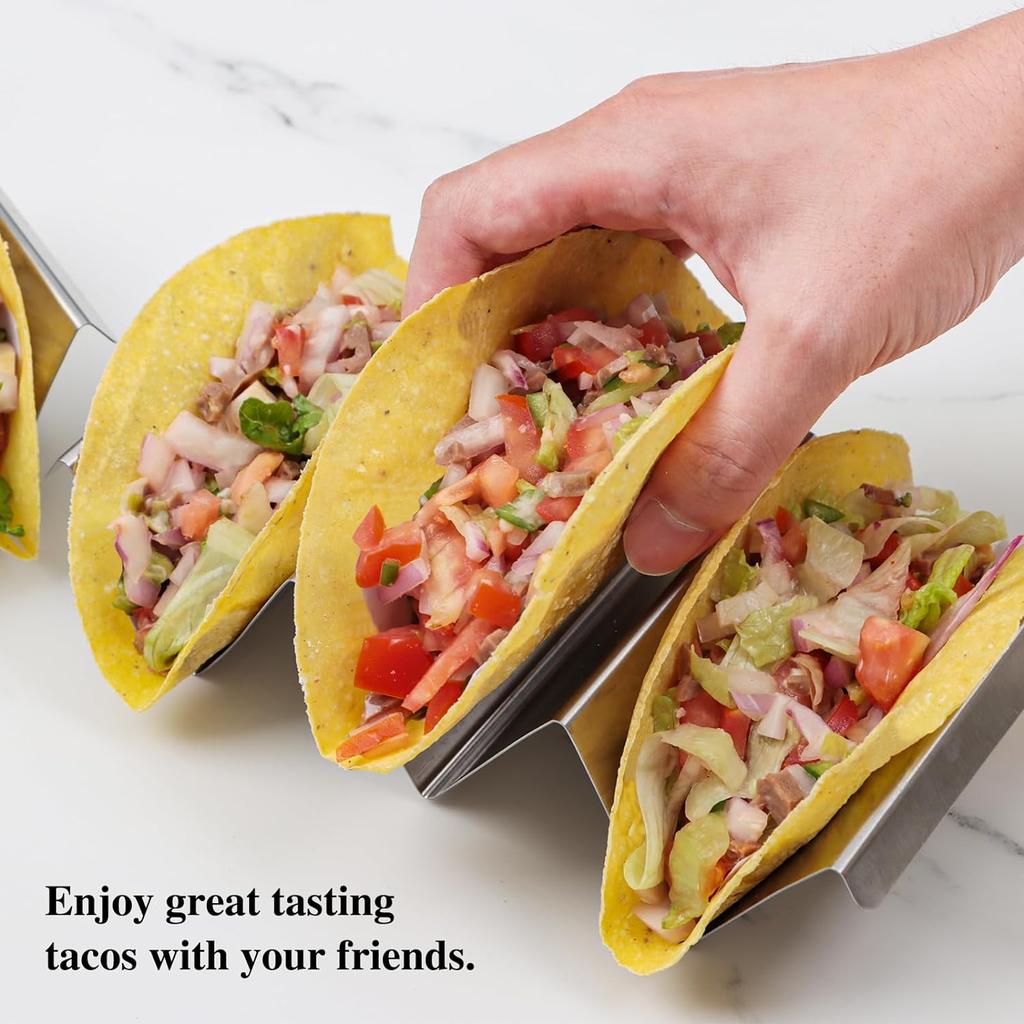 Taco Holders Premium Stainless Steel Taco Stand Rack Corn Roll Rack Pancake Rack Ktichen Tool