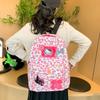 Cartoon Cute Casual Backpack for Middle School Students Large Capacity Fashionable Pink Soft Girl Backpack