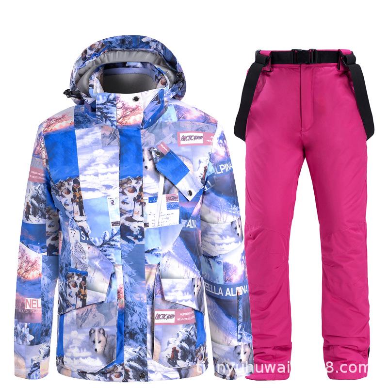 Korean Style Winter Ski Suit: Warm, Thickened Set for Men & Women
