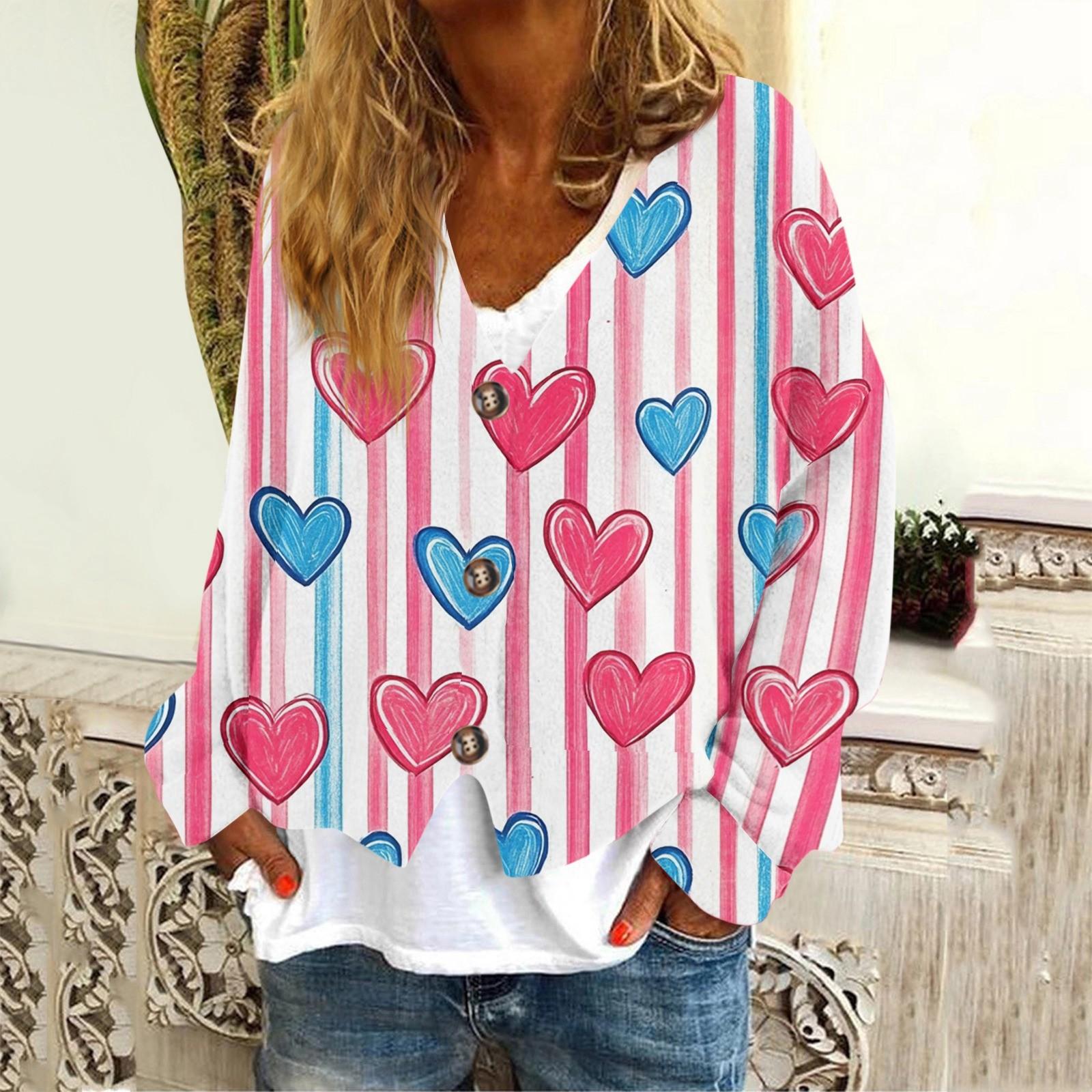 

Жіноча модна повсякденна куртка з принтом і довгим рукавом до Дня Святого Валентина L білий