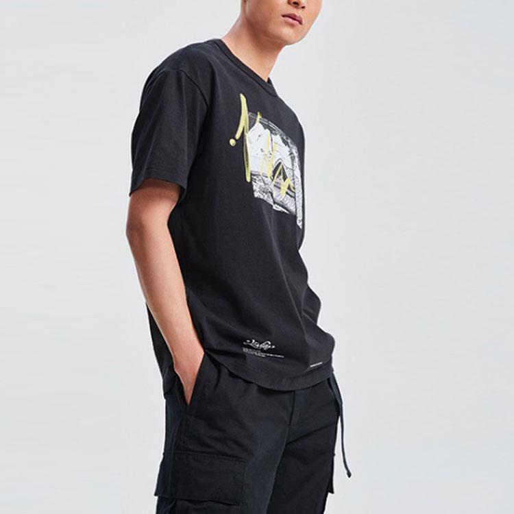 Li Ning Skateboard T Shirt Men's Black AHSR085-2