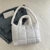 Nylon Space Cotton Handbag Solid Color Puffy Shoulder Bag Casual Cloud Tote Bag  Daily