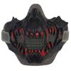 Maschera Facciale Mezza Faccia Zanne Festa Cosplay Airsoft Paintball Maschera Copertura Horror Halloween Costume Cosplay Maschera Accessori Festa