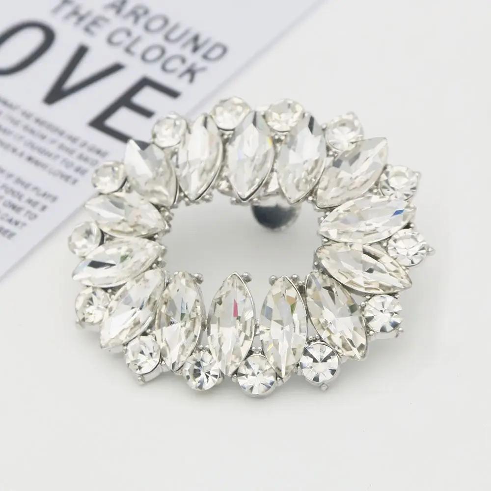 Women Lady High Heel Shoe Clips Rhinestones Crystal Shiny Decorative Clips Charm Buckle Bride Shoes Charms Jewelry Decorations