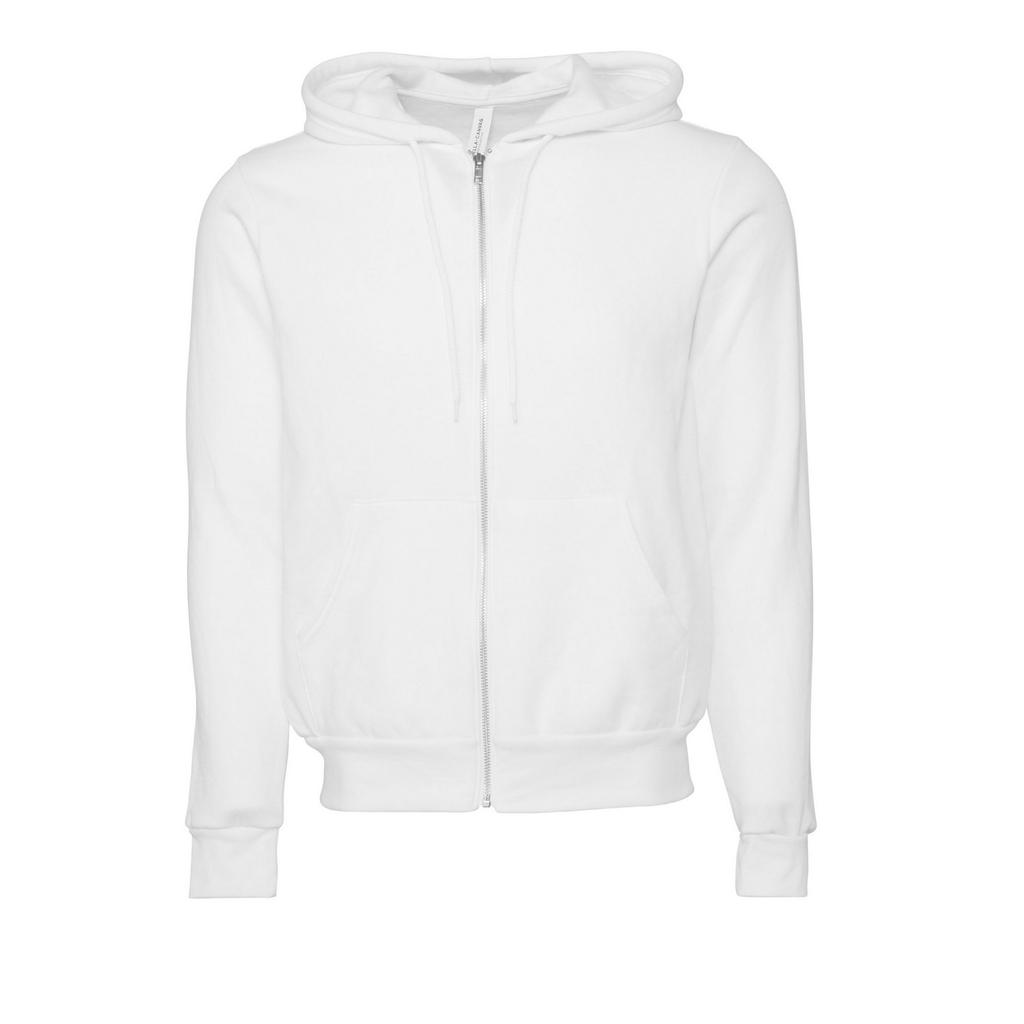 Bella + Canvas Unisex Adult Polycotton Fleece Slim Full Zip Hoodie