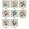 Burnt Edge Artificial Rose Flowers 3 Head Silk Simulation Rose Vintage Faux Flower  Home Decor