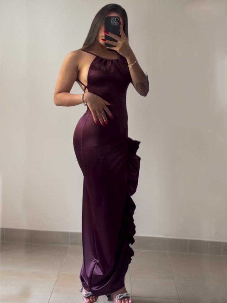Sommerkleid High-End Sexy Rückenfrei Träger Hot Girl Kleid