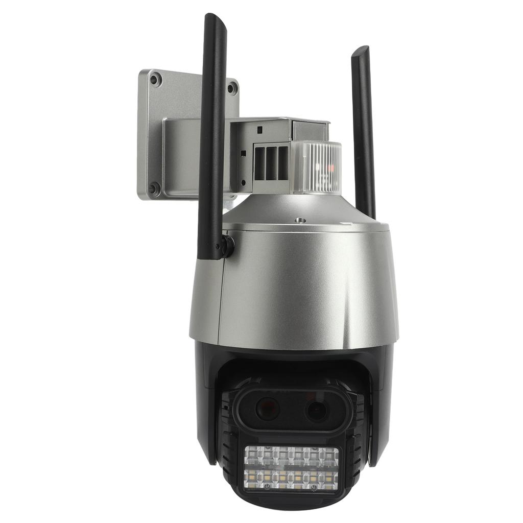 Câmera de Segurança Externa de Lente Dupla HD 360 graus Rotativa à Prova d'água AI Inteligente 2MP Vigilância