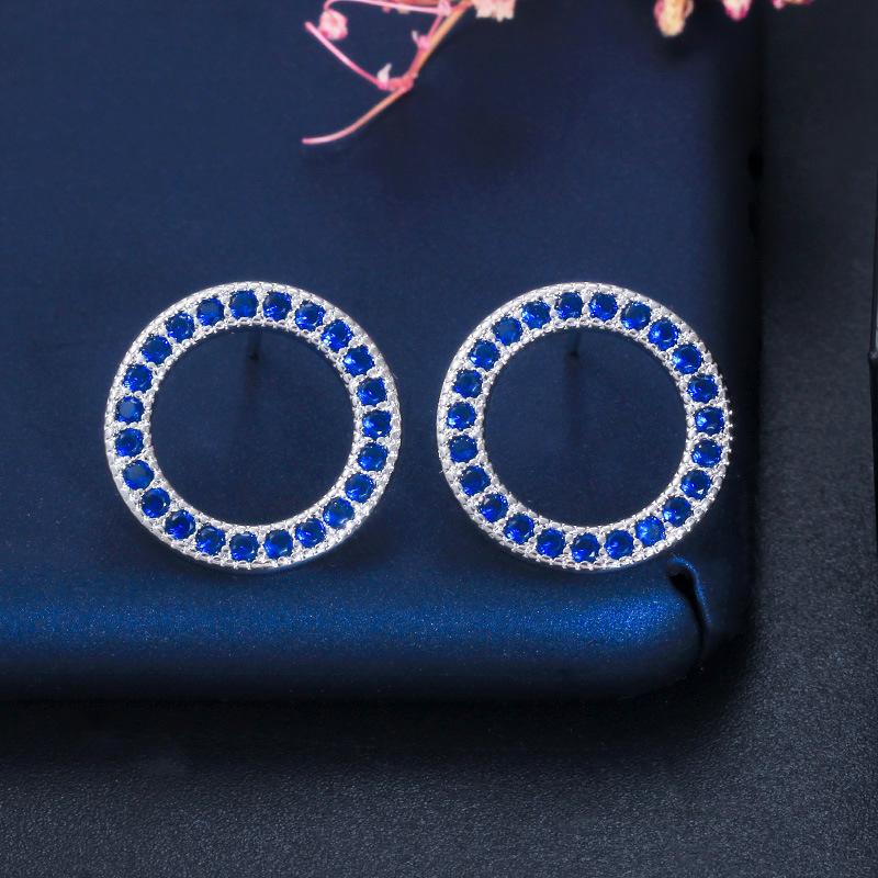 E0269 Pin Earrings Micro-Inlaid Zircon Fresh Stud Earrings Trinket