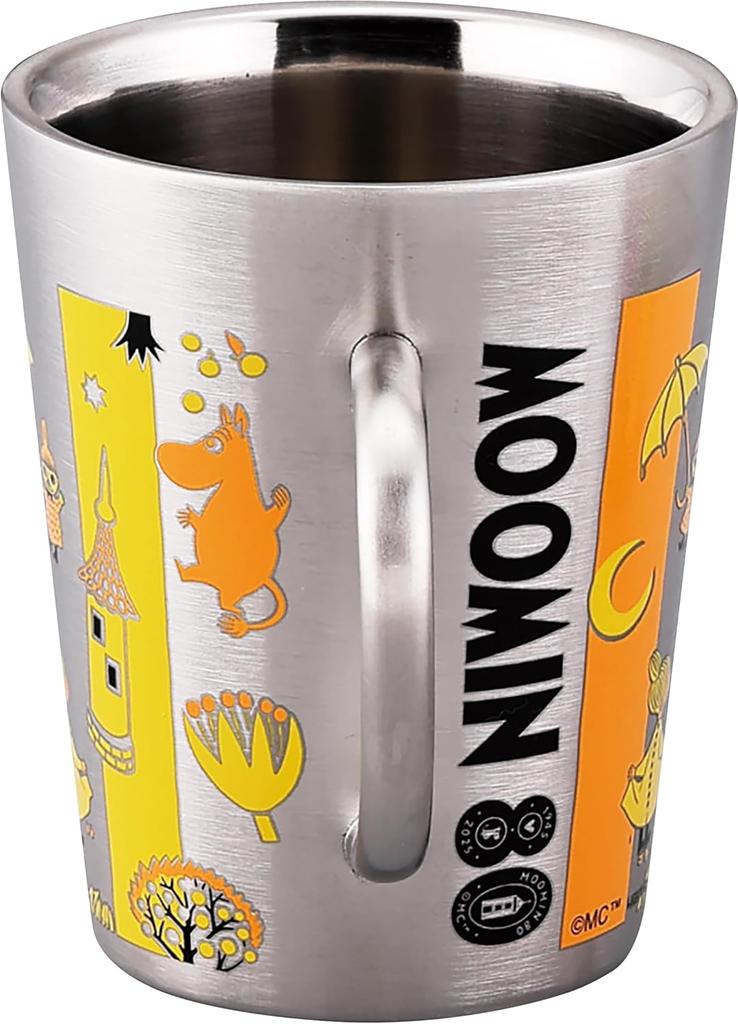 MOOMIN 80th Anniversary Double Mug Stainless Steel Large 360ml Diameter 9 X 11cm Keeps Drink Temperature Prevents Condensation 80th Anniversary Play