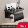 GOWKE Punch-Free Wall-Mounted Toilet Paper Holder with Storage Shelf