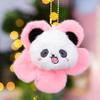 Cute Sunflower Panda Pendant Plush Toy Doll Giant Panda Bag Hanging Keychain