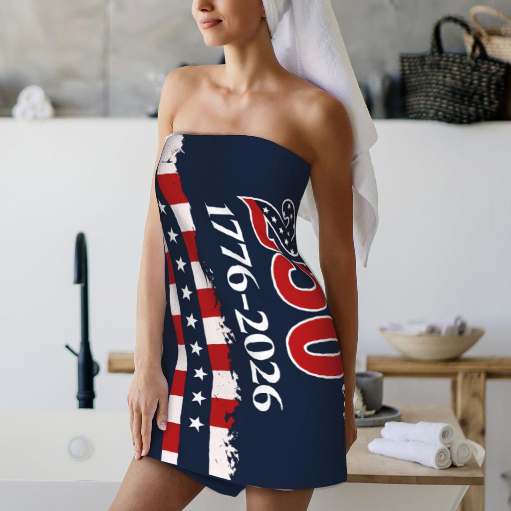 1 America 250Th Beach Towel Single Sided 2D Print Quick Dry Microfiber Beach Towel Pool Beach Swim Patriotic Commemorative Gift