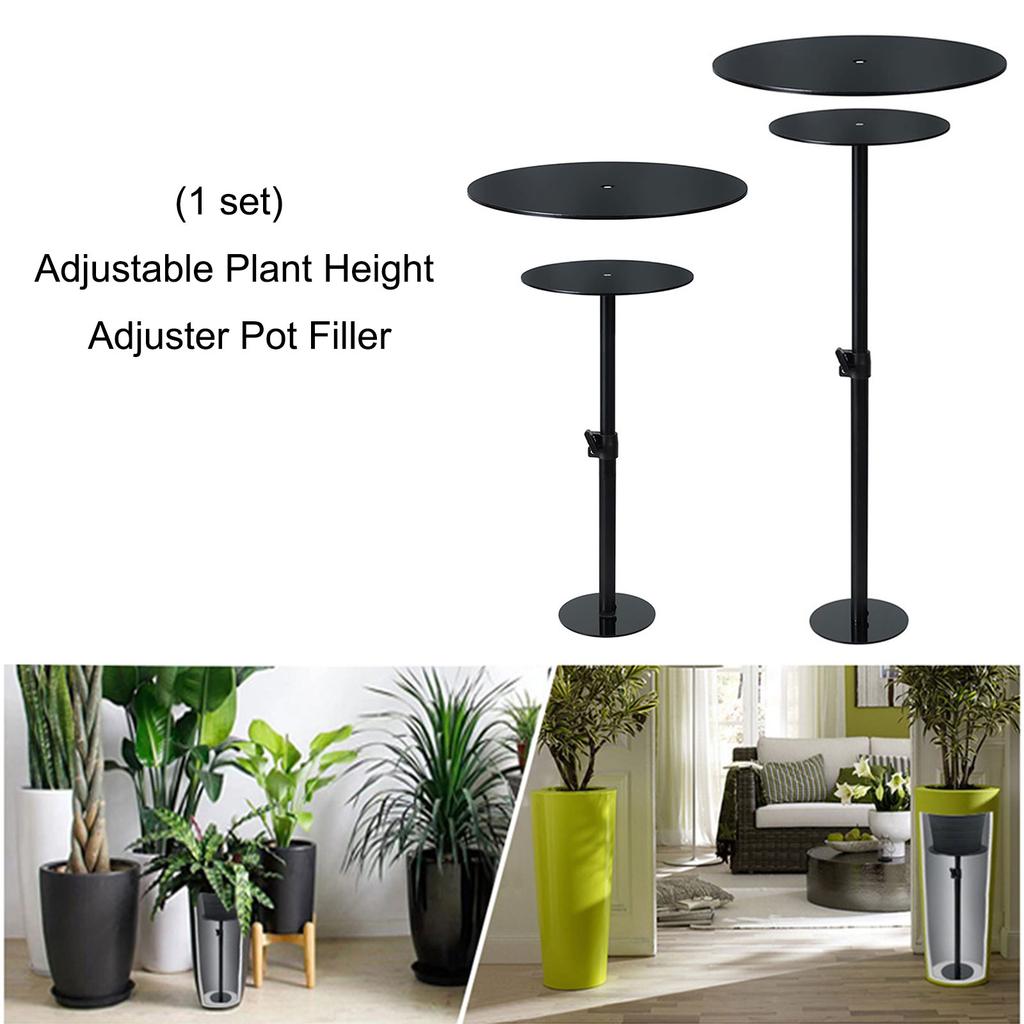 Regolatore di Altezza per Fioriere Intercambiabile Con 3 Dimensioni di Base Acriliche 6/8/10 Pollici Robusto Telaio Metallico Supporto Fino a Vasi Alti 32 Pollici