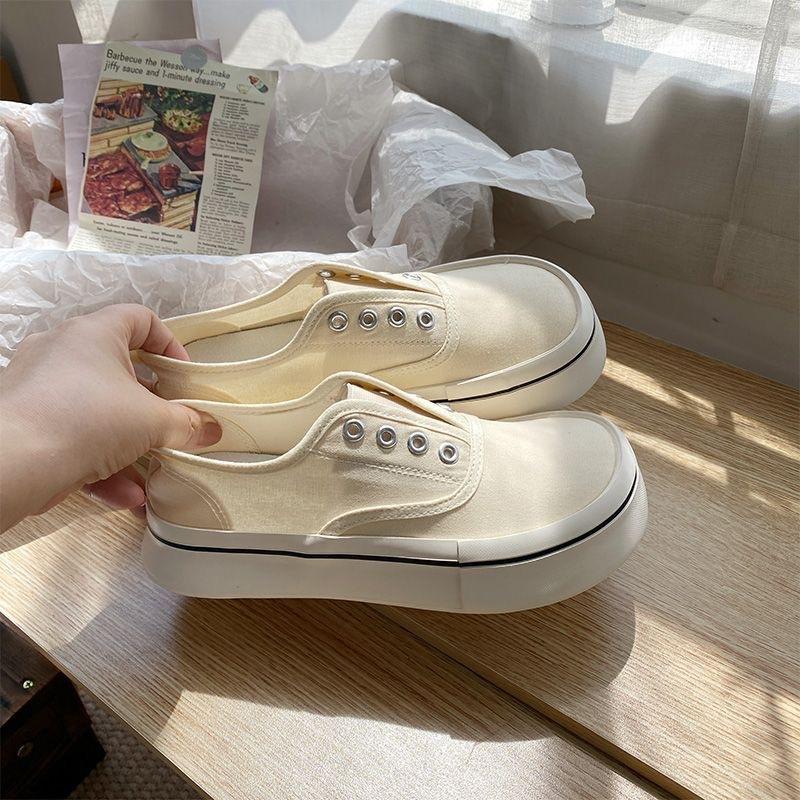 Mango breiter Kopf großer Kopf Leinenschuhe Sommer neue atmungsaktive flache Sohle Schuhe
