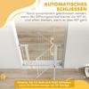 Door Gate, Tool-Free Installation, Adjustable Width 76-97 Cm, One-Handed Opening, Metal, White, 76 Cm High