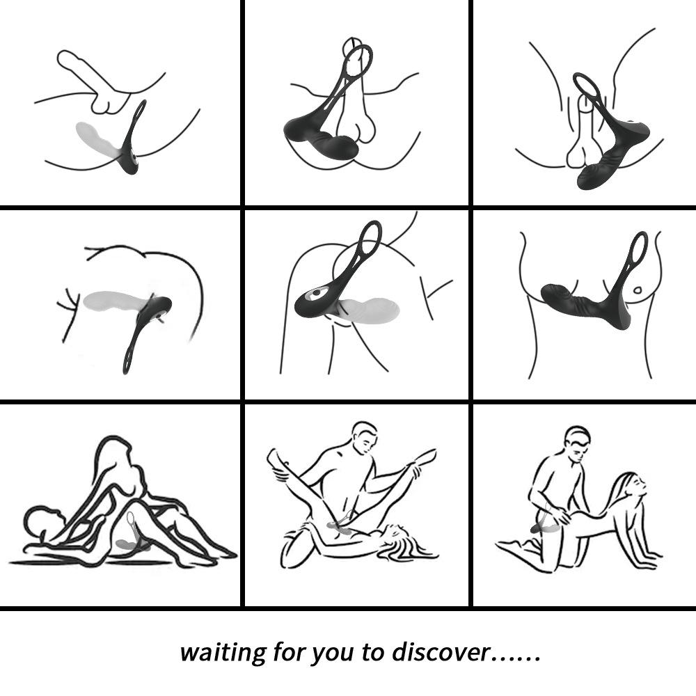 Double Ring Warming Prostate 10 Frequency Rear Court Massager for