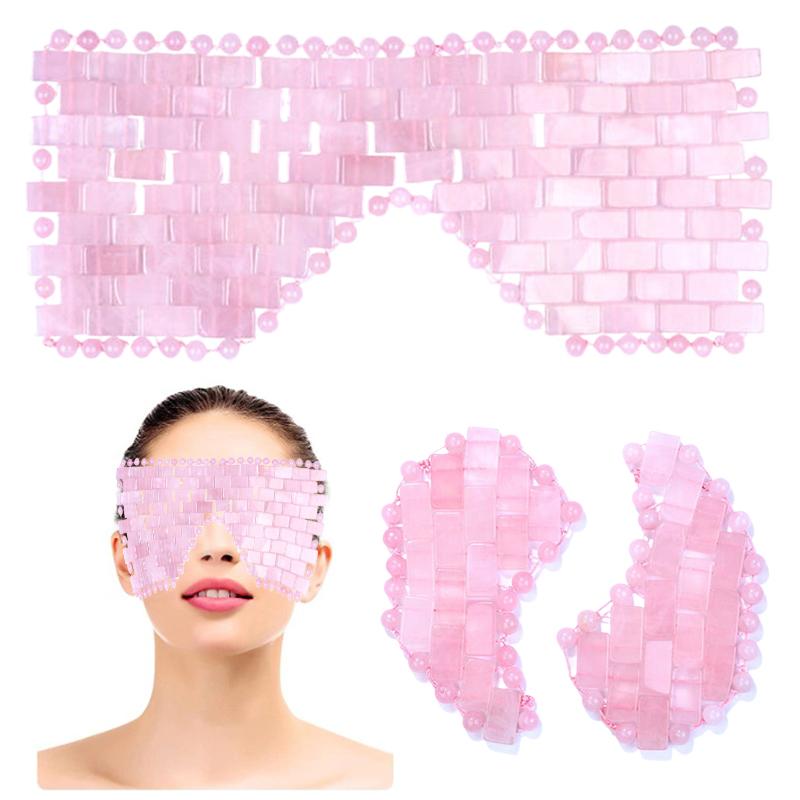 Maschera Occhi Massaggiante in Giada Naturale Raffreddante Maschera Occhi in Giada Occhi Per Relax Occhi Sonno Massaggiatore Strumenti Maschera Cura Maschera Pietra Viso Sonno