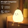 1PC Creative Cute LED Pear Night Light USB Rechargeable Dimming Touch Silicone Table Lamp Bedroom Decoration Couple Gift Boby Light