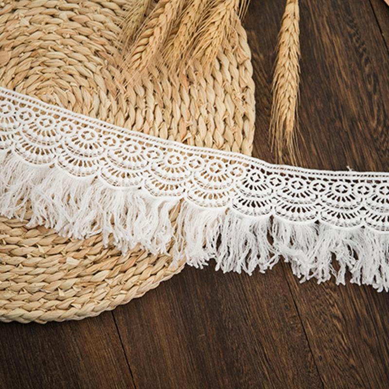 White Handmade Lace Trim Jewelry Patchwork Lace Ribbon DIYSewing Garment Accessories Bouquet Lace Ribbon Table Decor