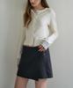 DEHEVE Buckle Wrap Skirt Pants [Charcoal]