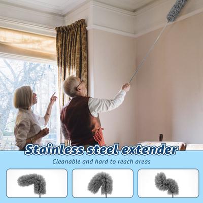 Staubwedel Mikrofaser Haushalt Teleskopisch Langer Griff Deckenventilatoren Reinigung Auto Möbel Spalt Wischmopp Bürsten Set