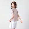 Srcr Women's 19 Momme Silk Jacquard Short Sleeve T-Shirt