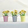 Miniature Sunflower Exquisite Imagination Cultivation Resin Doll House Mini Sunflower for Children