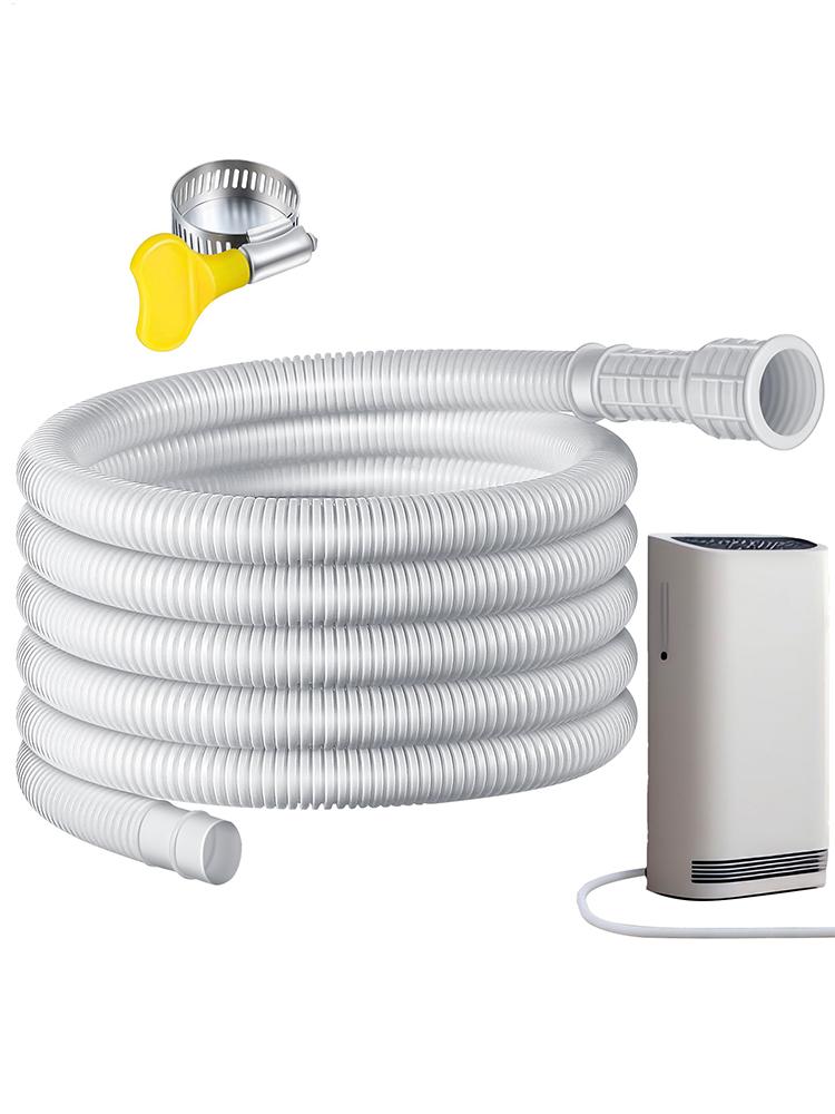 Dehumidifier Drain Hose Long Flexible AC Drain Pipe With Connect Clamp Hose Replacement Dehumidifier Attachment For Garden