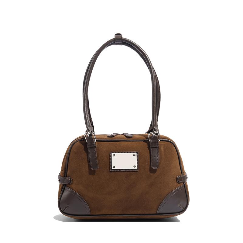 American Retro Fashion Hand-held Bowling Bag, New Autumn Fashion Shoulder Bag, Niche High-end Women's Bag