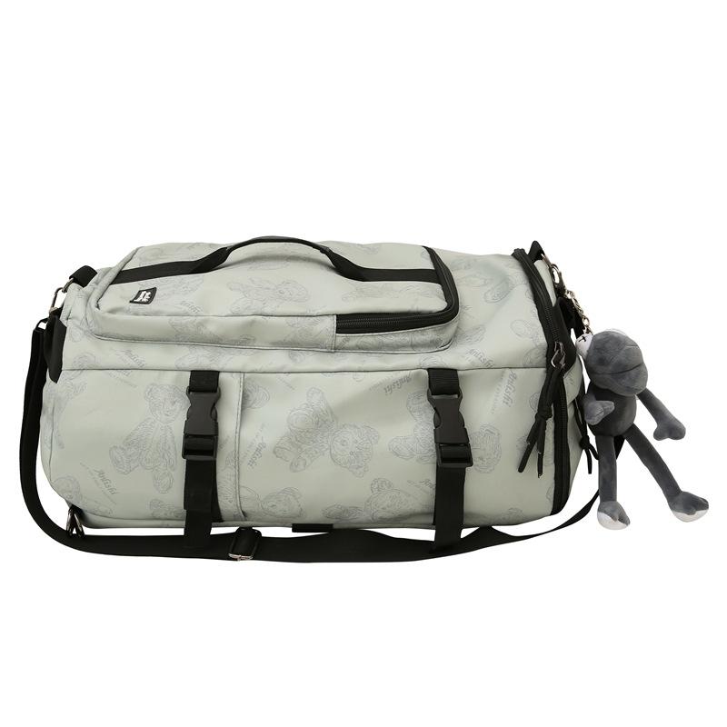 

Парный стиль Модный и трендовый Принтованный Многофункциональный Дорожная сумка большой вместимости с доставкой до двери для переезда дома Сумка для багажа with pendant зелёный