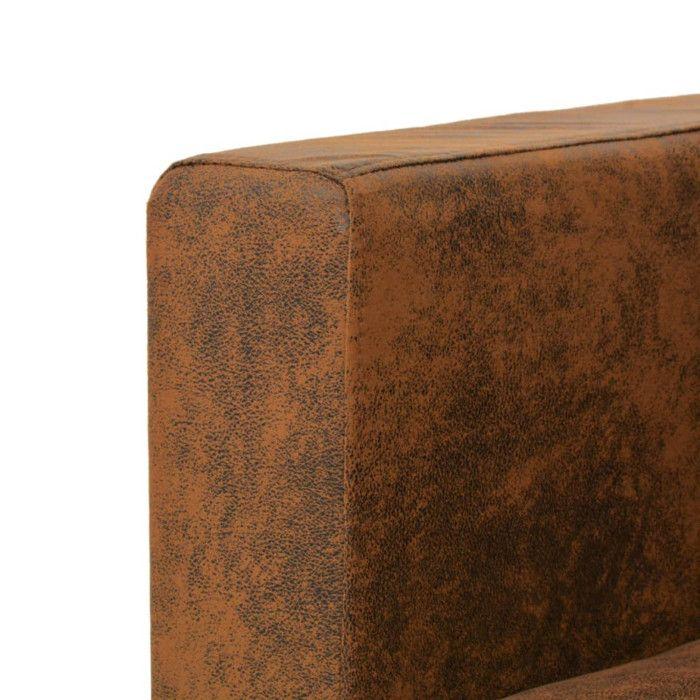 Fauteuil Marron Similicuir daim - VIDAXL - Elégance - Chic - 1 place - Avec accoudoirs - Intérieur - Salon
