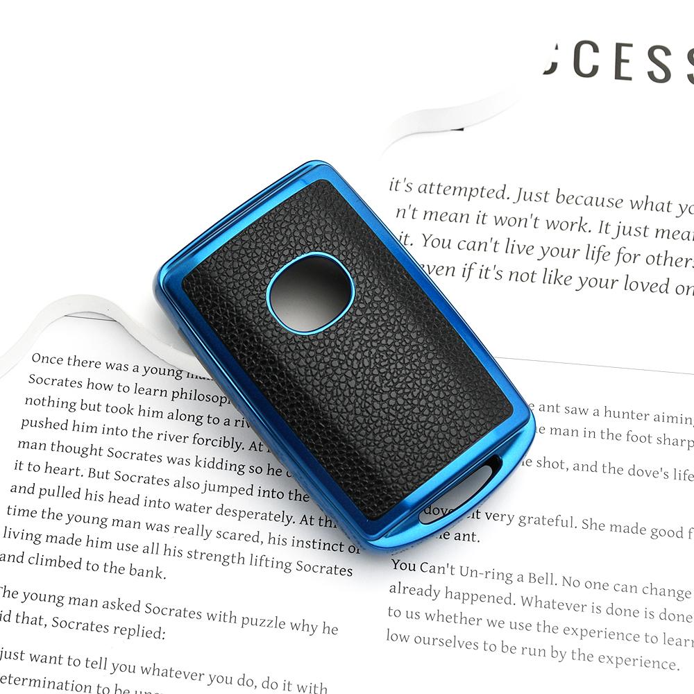 Tpu Leather Auto Shell Fob Holder Car Key Case Cover For Mazda Cx-5 Cx-8 Cx-9 3 Alexa Cx-30 Cx-4 Remote Keyless Accessories