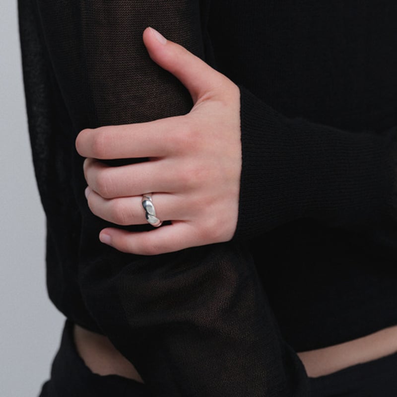 Another Layer Twist Flow Ring (silver925)