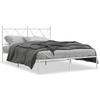 VidaXL Cadre de lit métal sans matelas et tête de lit blanc 135x190 cm 376550