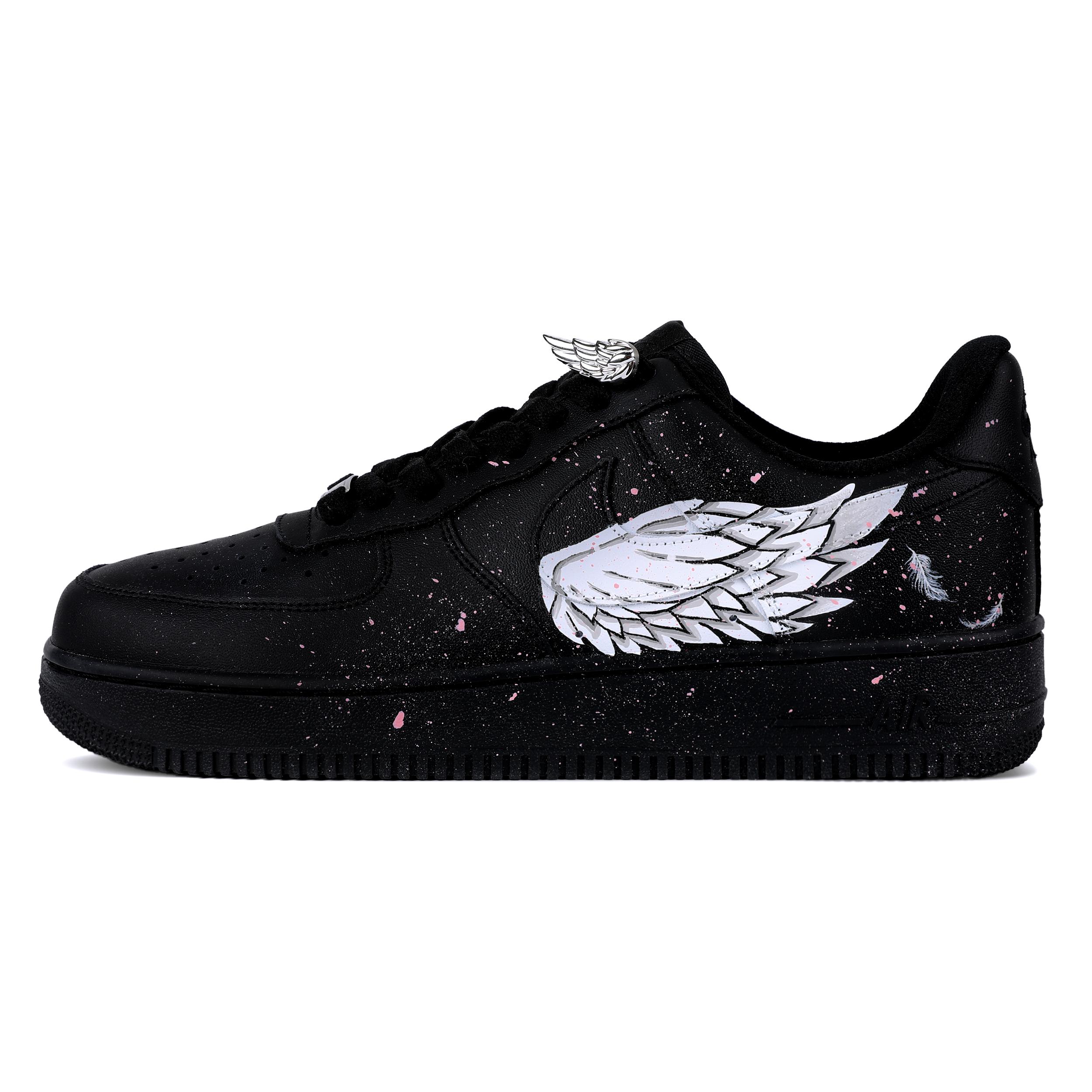 

Nike Air Force 1 Wear resistant And Lightweight Low top Skateboard Shoes Unisex Black 315122-001(Team943-) 36