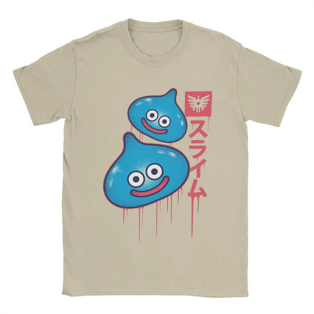 Dragon Quest Slime T-Shirts for Men Funny Cotton Tee Shirt Round Neck Short Sleeve T Shirts Plus Size Clothes