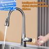 Kitchen Sink Intelligent Sensor Digital Display Pull-Out Faucet Non-Contact Switch Cold And Hot Three-Mode Outlet Basin Faucet