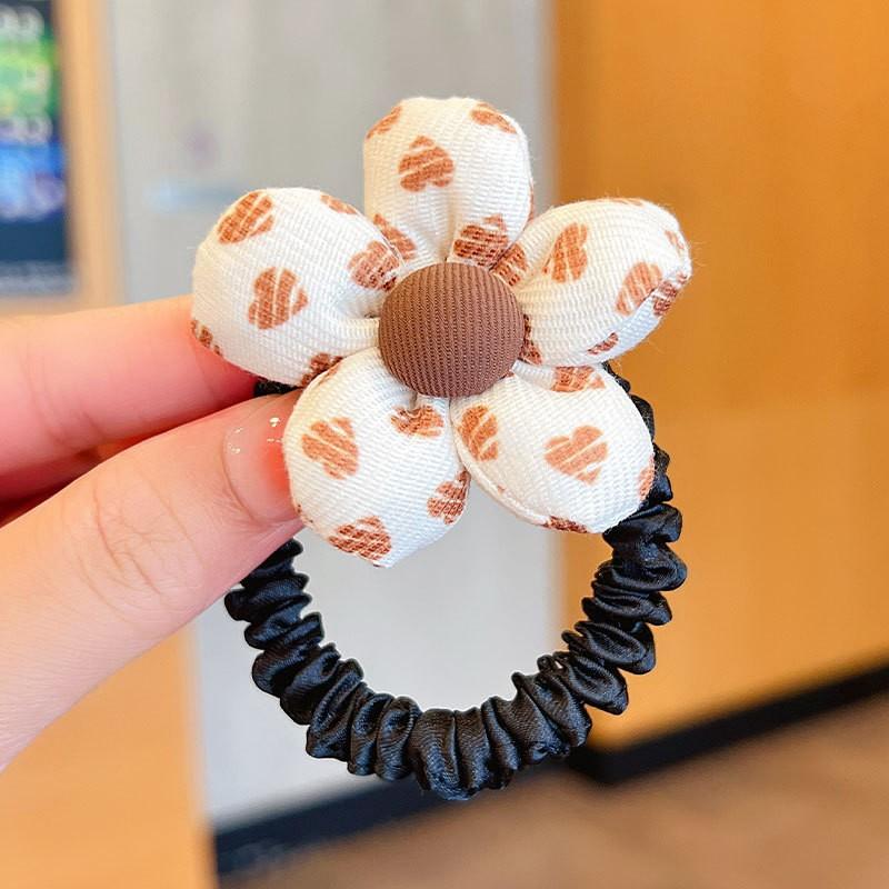 Korean Cute Flower Scrunchie Children Girls Kid Elastic Hair Rubber Band Accessories Tie Hair Ring Rope Headdress Ornaments