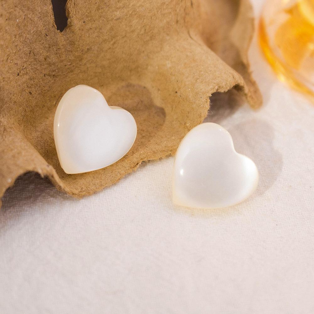 

Silver Needle Mermaid Ji Love Stud Earrings Cream Sweet Wind Super Flash Diamond Earrings Premium Light Luxury Temperament Earrings