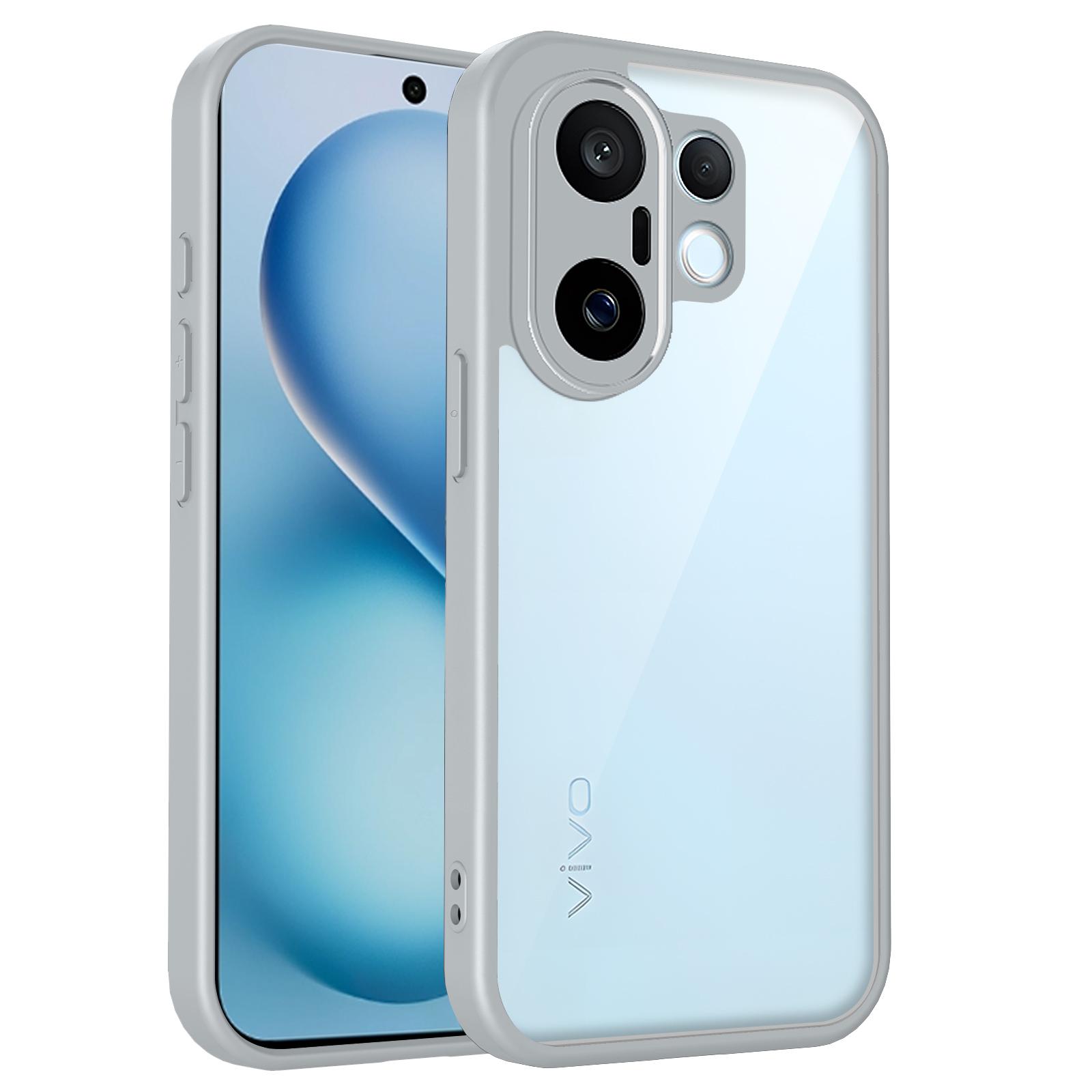 

Чехол для Vivo X200 FE V2503 Гальванизированный силиконовый бампер Противоударная прозрачная задняя крышка Жесткий матовый чехол для телефона для Vivo X200 FE X200FE V2503 Pc + tpu&vivo X200 FE