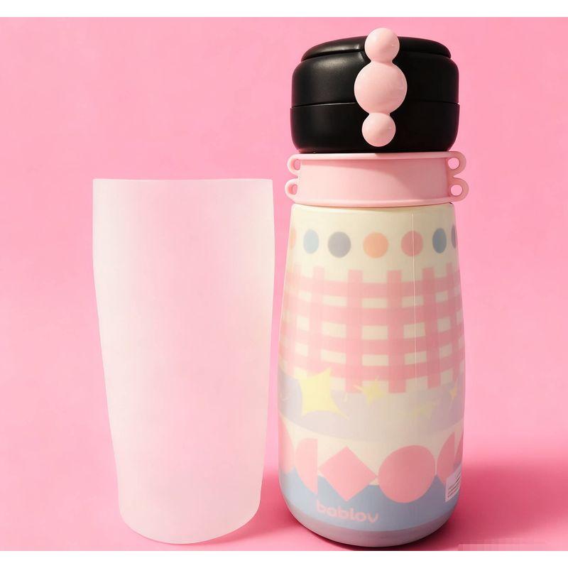 Silicone Cup Cover 800ml Milk Double-Drink Large-Capacity Thermos Cup Protective Cover Anti-Collision and Wear-Resistant 74 Cup Cover Bottom Cover Peony 7418 Cup Set