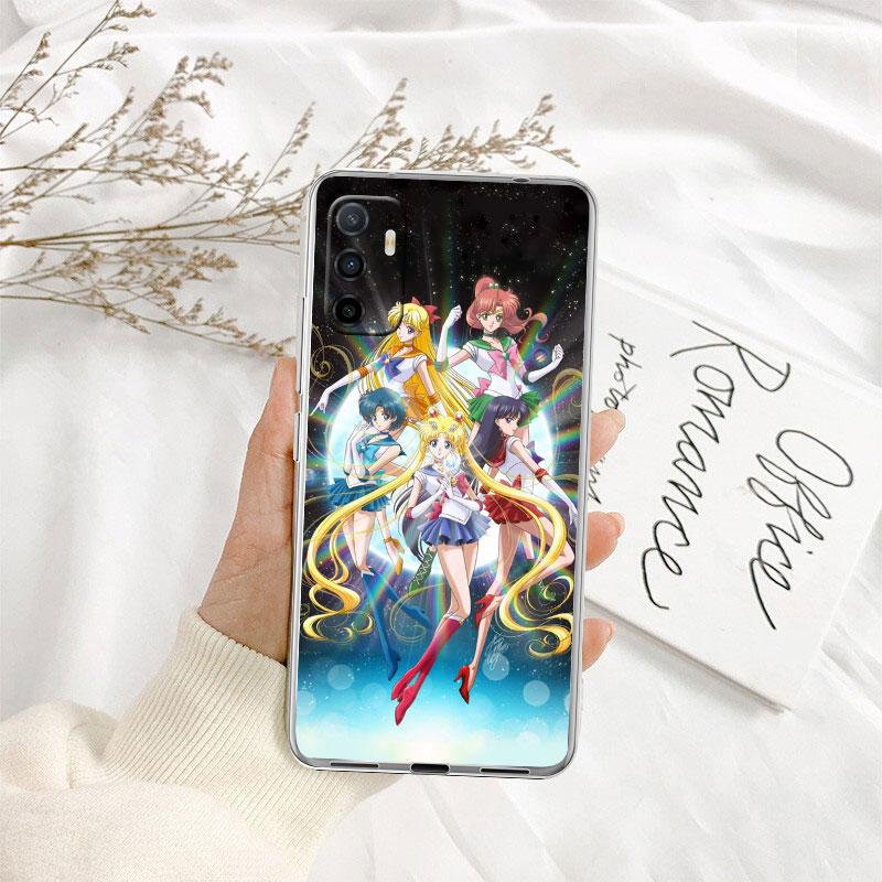 TR34 S-Sailors Art M-Moon Transparent Phone Case for Motorola Moto Edge 20 30 40 50 S30 Fusion Ultra Pro Neo Lite + G200 G23