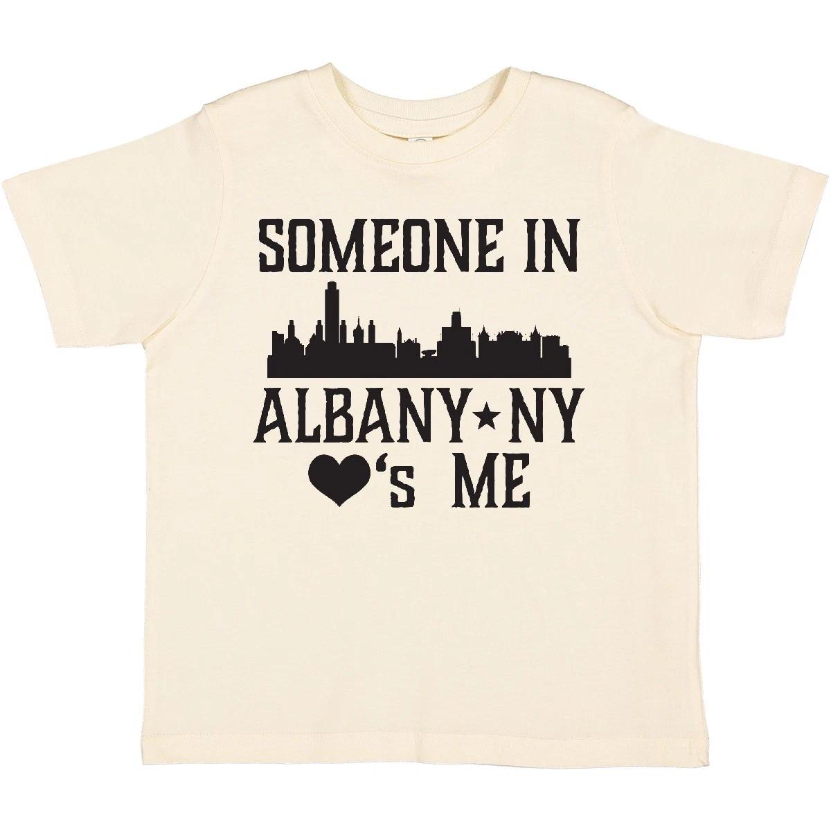 Inktastic Albany New York Skyline Someone Loves Me Toddler T-Shirt Ny Travel Kid 160