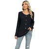 European and American Autumn Women's Round Neck Long Sleeve T-shirt Loose Tops Women's Clothing