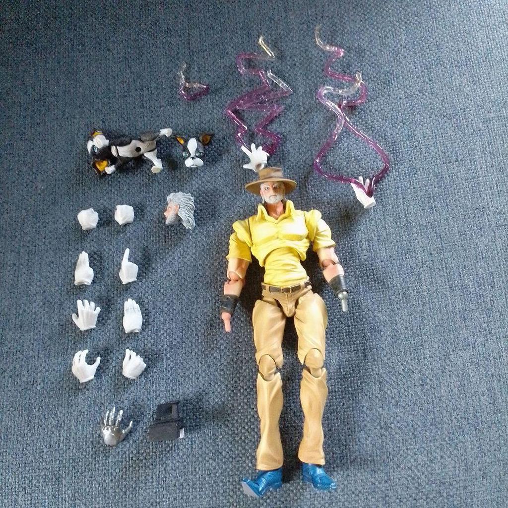 [USED] Super Articulated Jiyo-Jiyo's Bizarre Adventure Part 3 Joseph Joestar & Iggy Figures