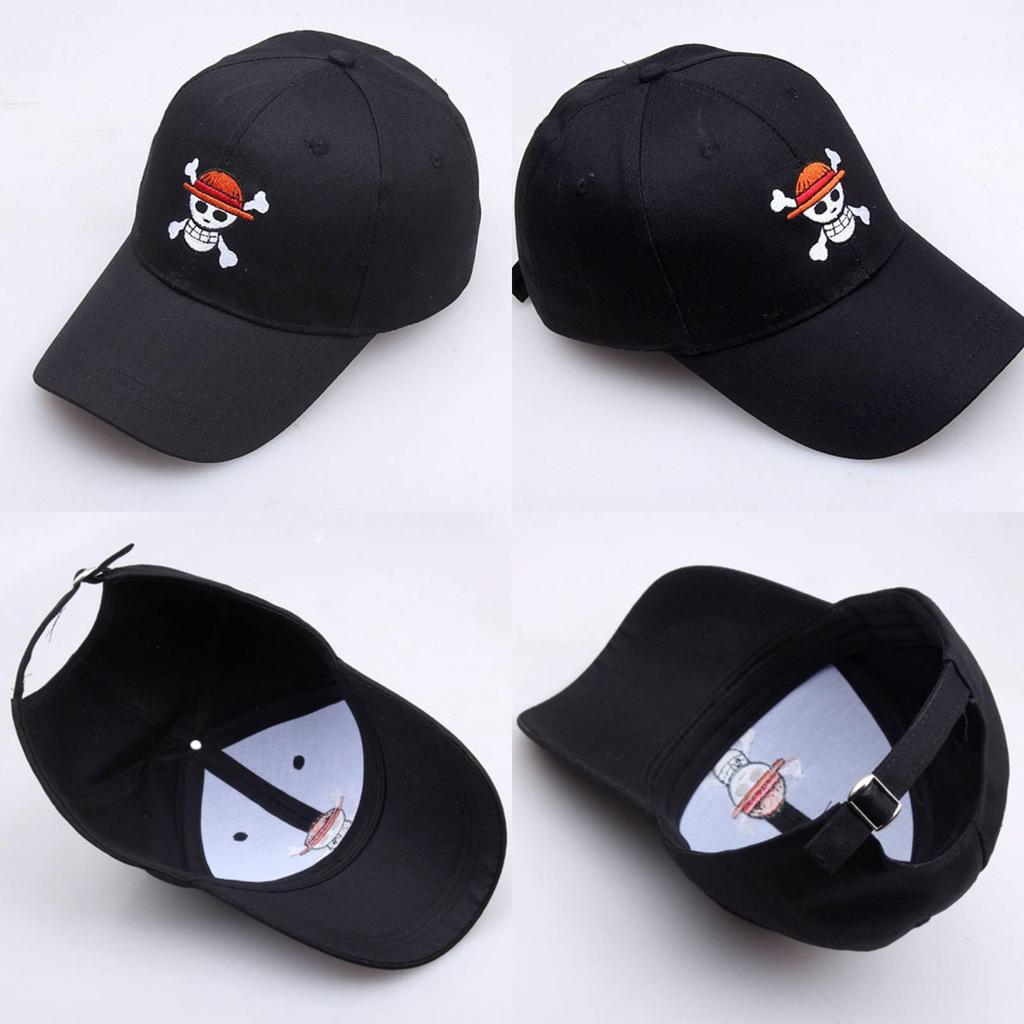 Gorra de Béisbol Bordada de Pirata One Piece Sombrero para el Sol Para Deportes al Aire Libre